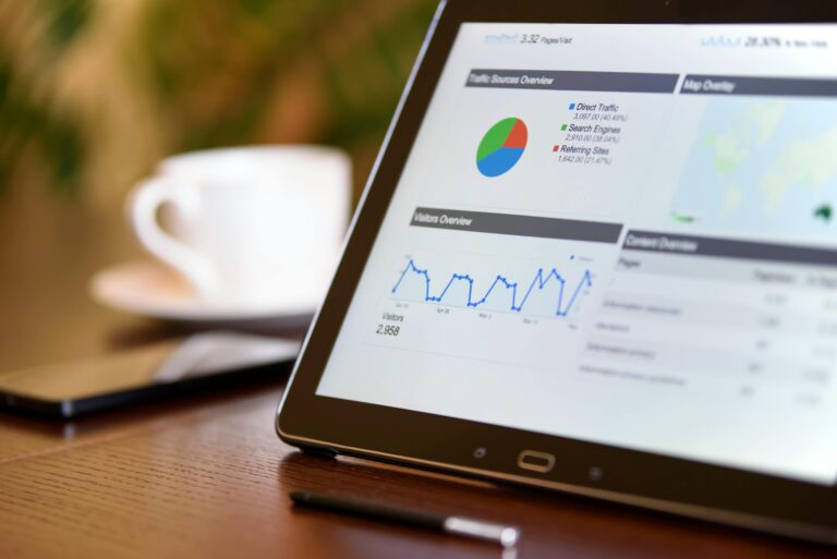 Photo of tablet with charts